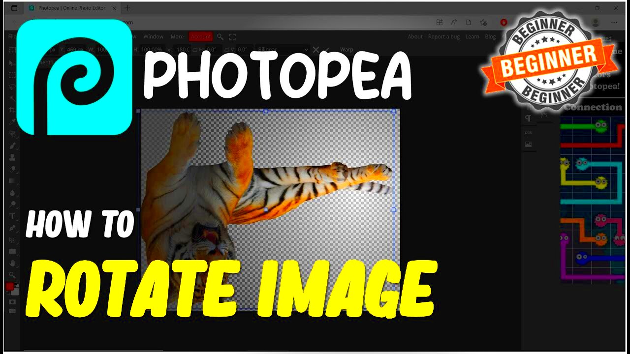 PhotoPea How To Rotate Image Tutorial  YouTube