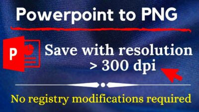 Smart way to save powerpoint slide to High resolution image  600 dpi