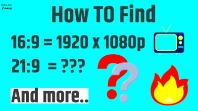 How to calculate or find the resolution of different aspect ratios