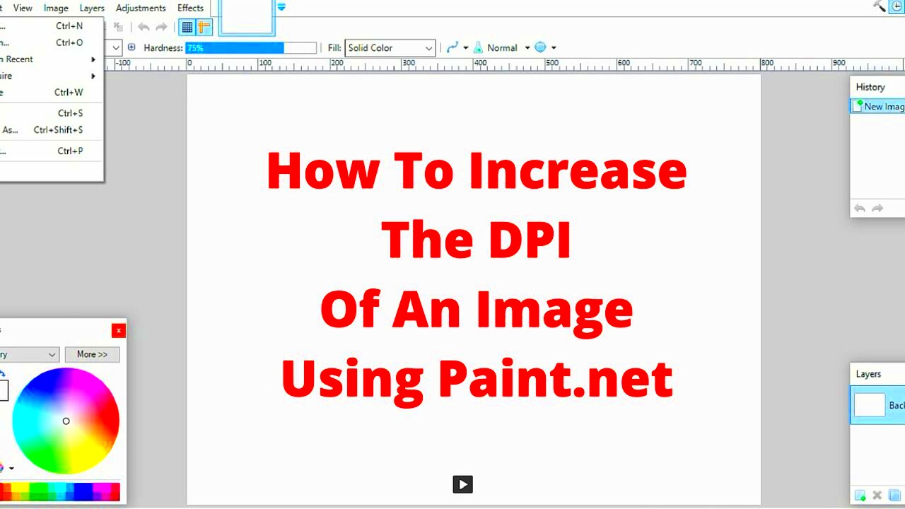 How To Increase The DPI Of An Image With PAINTNET  YouTube