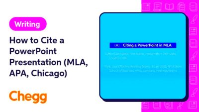 How to Cite a PowerPoint Presentation MLA APA Chicago  Chegg  YouTube