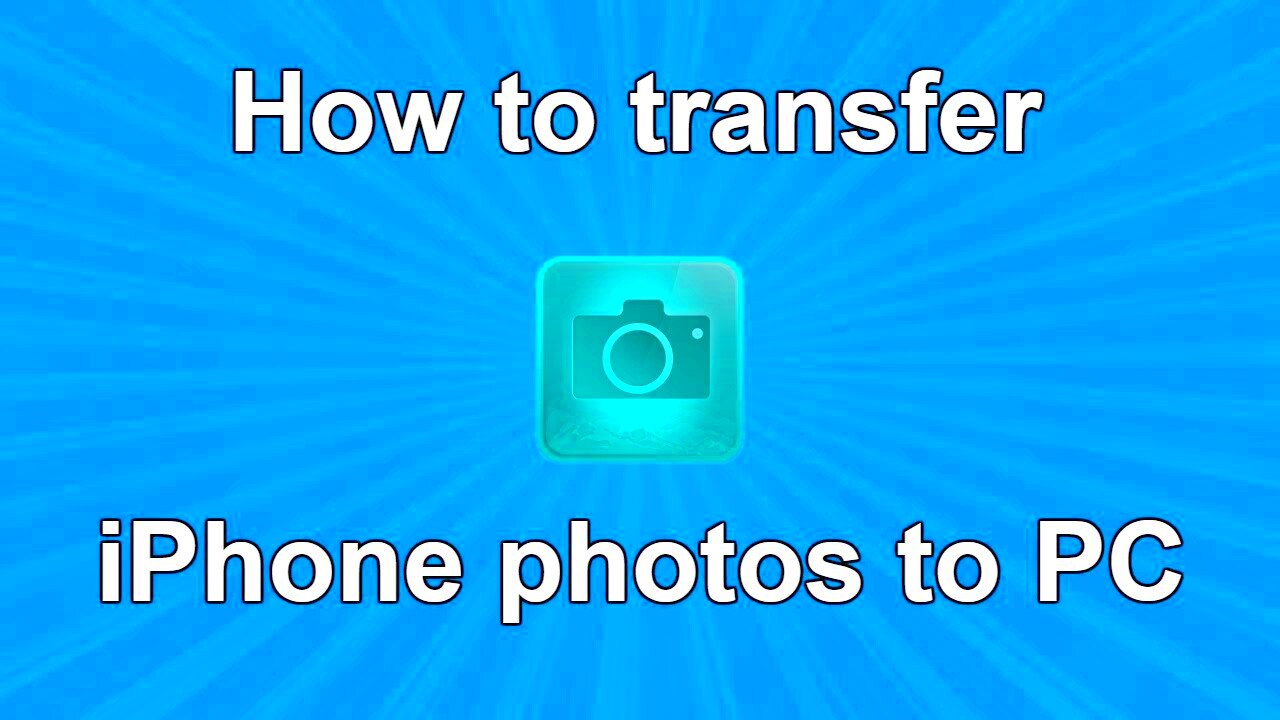 How to transfer iPhone photos to PC  YouTube