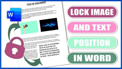 LOCK image and text position in WORD  Microsoft Word Tutorials  YouTube