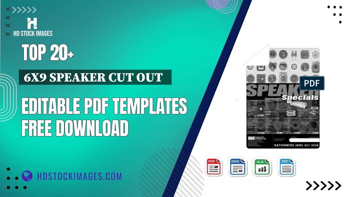 Top 20+ 6x9 Speaker Cut Out   Editable PDF Templates Free Download