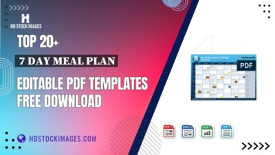 Top 20+ 7 Day Meal Plan Editable PDF Templates Free Download