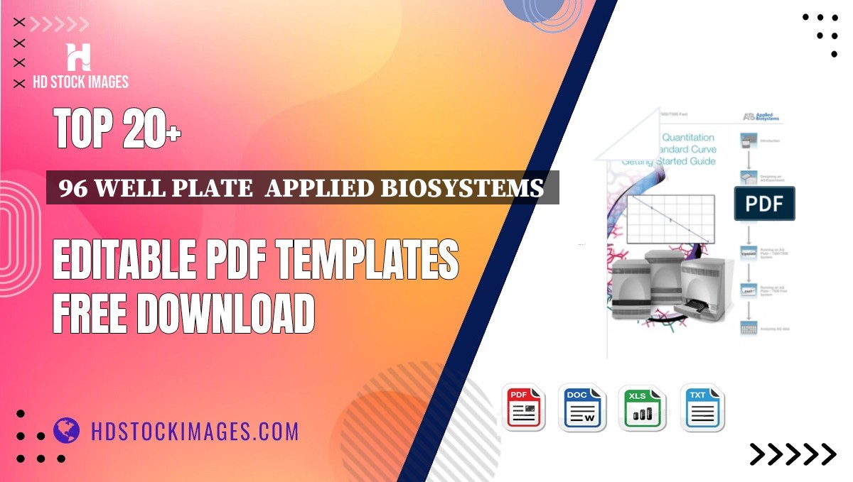 Top 20+ 96 Well Plate  Applied Biosystems  Editable PDF Templates Free Download