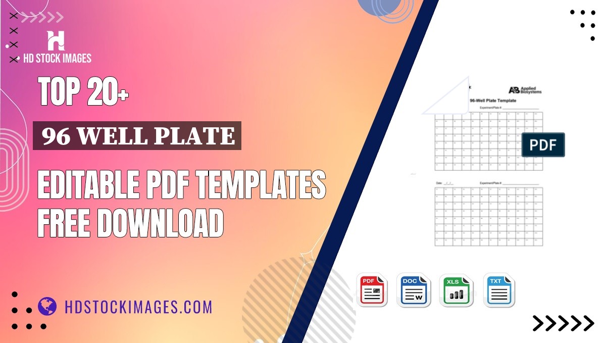 Top 20+ 96 Well Plate Editable PDF Templates Free Download