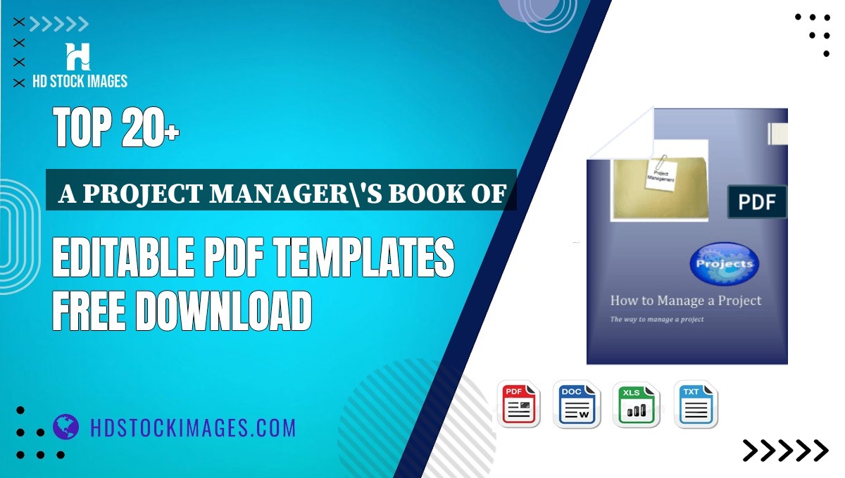 Top 20+ A Project Manager's Book Of Editable PDF Templates Free Download
