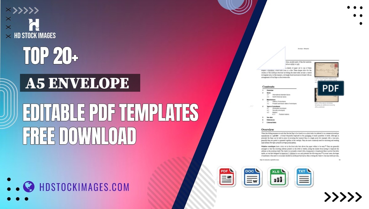 Top 20+ A5 Envelope   Editable PDF Templates Free Download