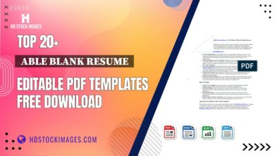 Top 20+  Able Blank Resume  Editable PDF Templates Free Download