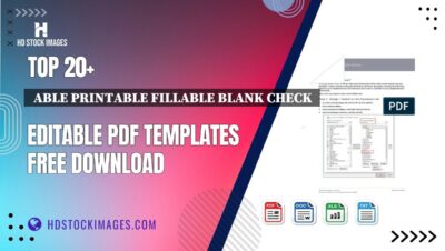 Top 20+  Able Printable Fillable Blank Check  Editable PDF Templates Free Download