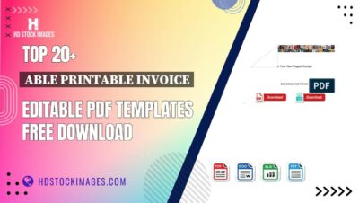 Top 20+ Able Printable Invoice Editable PDF Templates Free Download