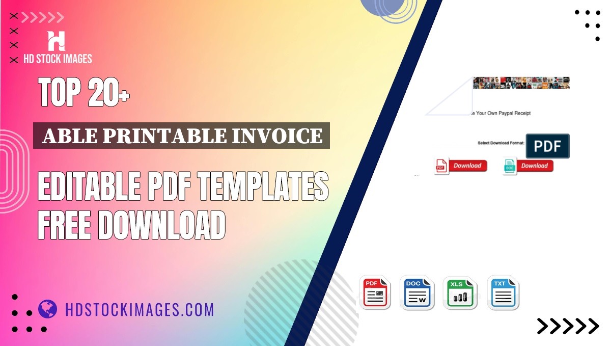 Top 20+ Able Printable Invoice Editable PDF Templates Free Download