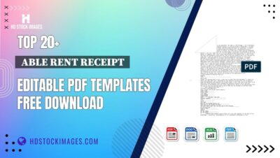 Top 20+ Able Rent Receipt Editable PDF Templates Free Download
