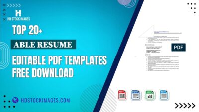 Top 20+ Able Resume  Editable PDF Templates Free Download