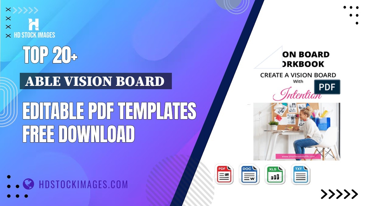 Top 20+ Able Vision Board  Editable PDF Templates Free Download