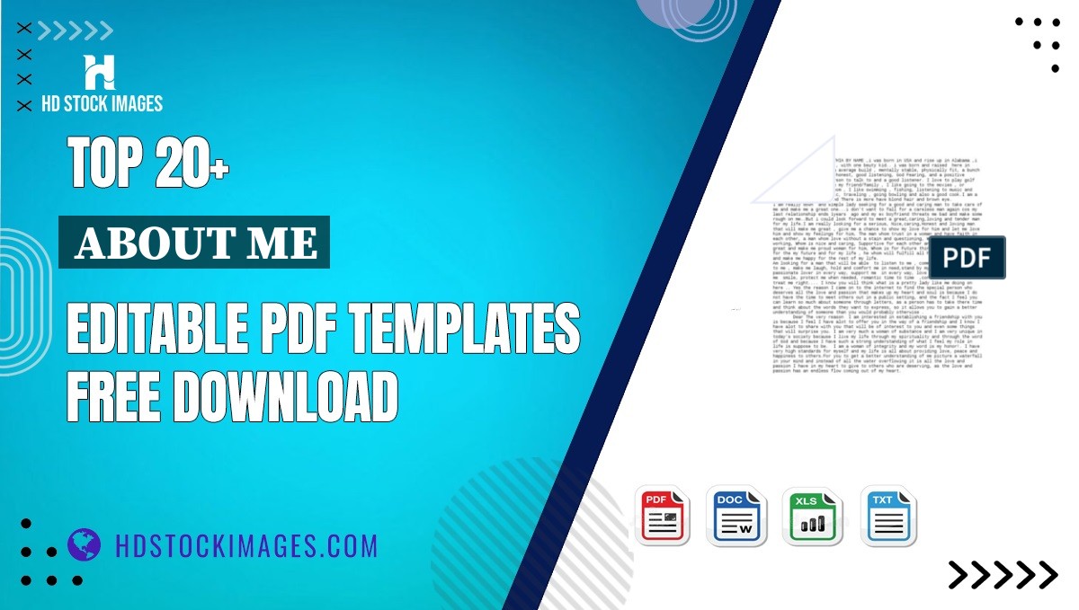 Top 20+ About Me Editable PDF Templates Free Download