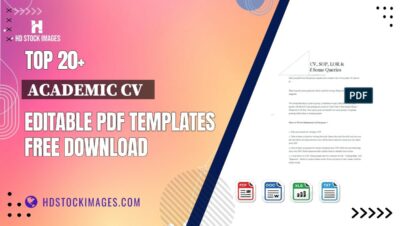 Top 20+ Academic Cv   Editable PDF Templates Free Download