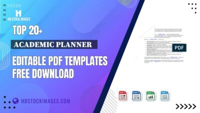 Top 20+ Academic Planner   Editable PDF Templates Free Download