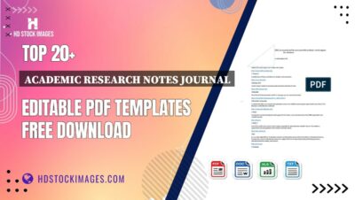 Top 20+ Academic Research Notes Journal Editable PDF Templates Free Download