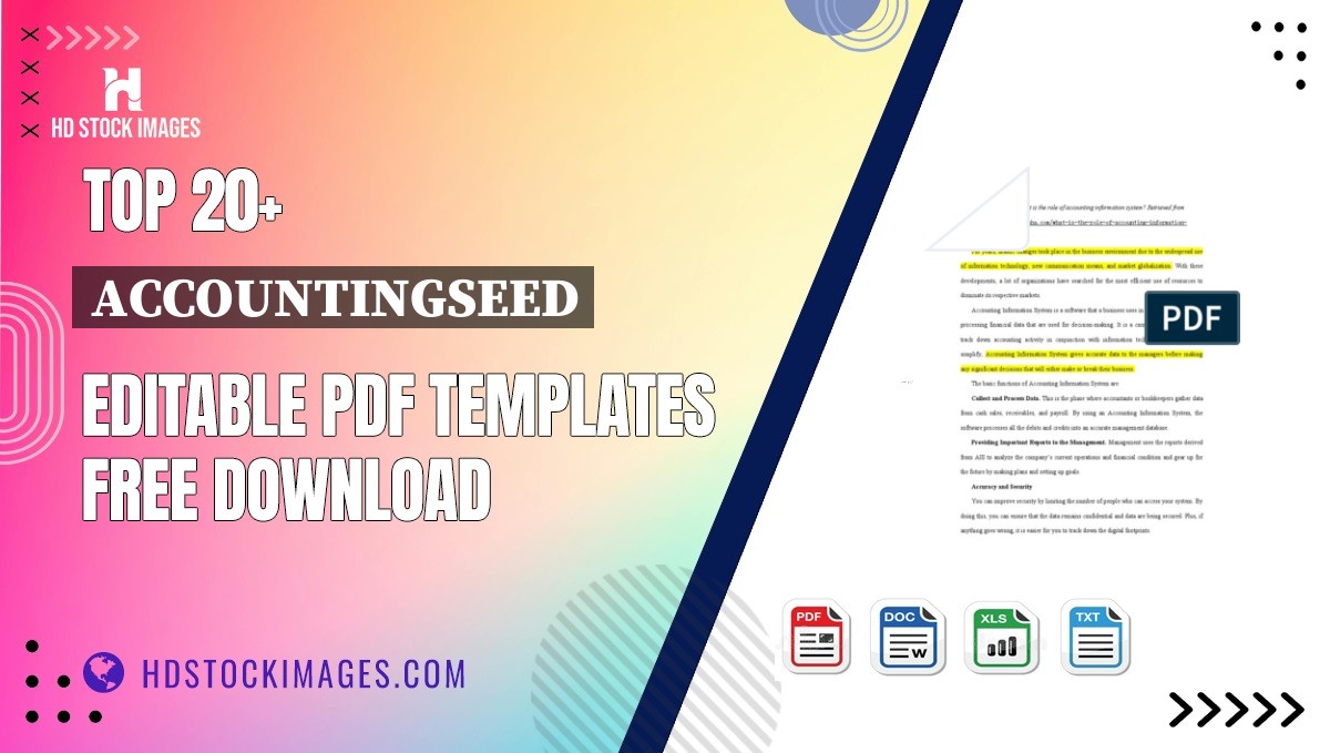 Top 20+ Accountingseed Editable PDF Templates Free Download