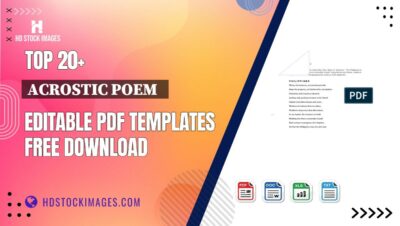 Top 20+ Acrostic Poem   Editable PDF Templates Free Download