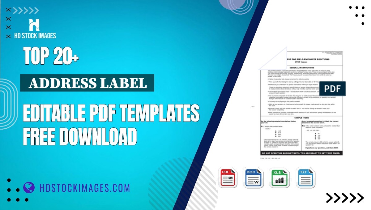 Top 20+  Address Label  Editable PDF Templates Free Download