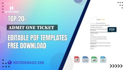 Top 20+ Admit One Ticket Editable PDF Templates Free Download