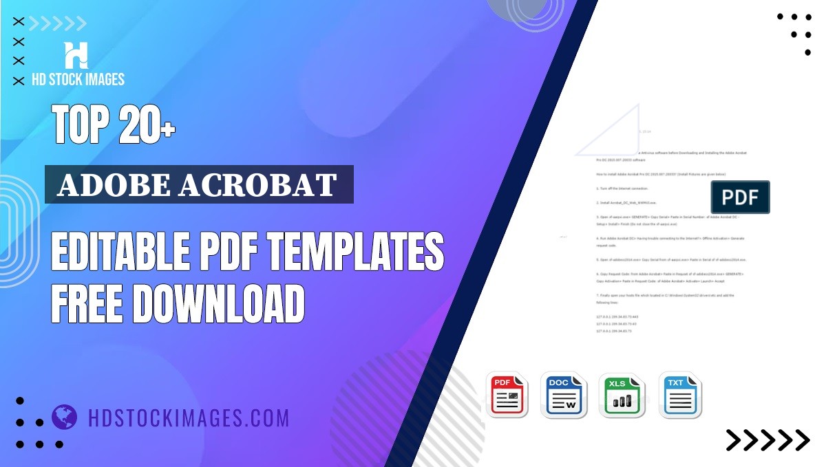 Top 20+ Adobe Acrobat  Editable PDF Templates Free Download