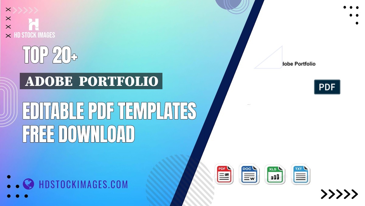 Top 20+ Adobe  Portfolio Editable PDF Templates Free Download