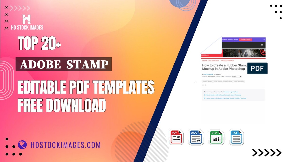 Top 20+ Adobe  Stamp Editable PDF Templates Free Download