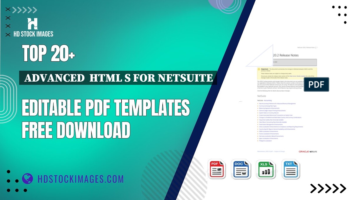 Top 20+ Advanced  Html S For Netsuite Editable PDF Templates Free Download