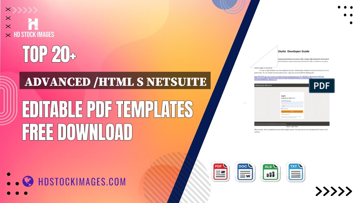 Top 20+ Advanced /html S Netsuite Editable PDF Templates Free Download