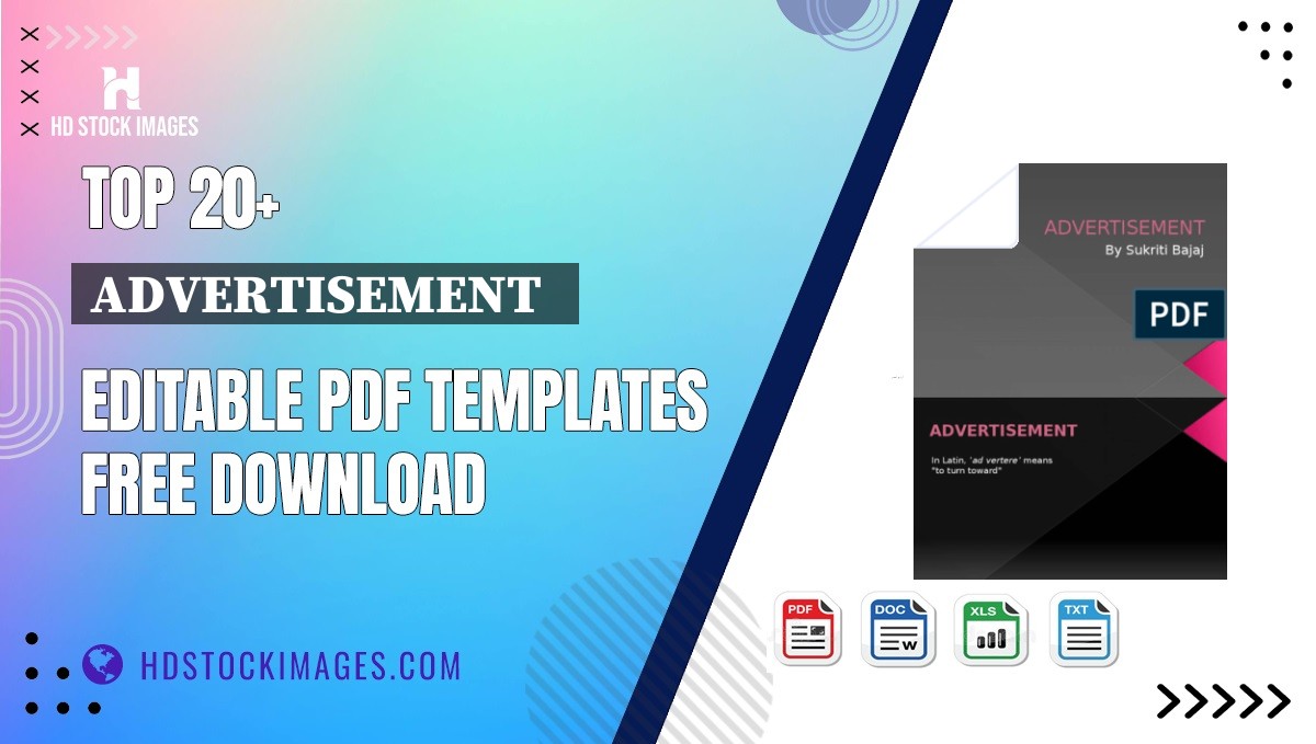 Top 20+ Advertisement   Editable PDF Templates Free Download