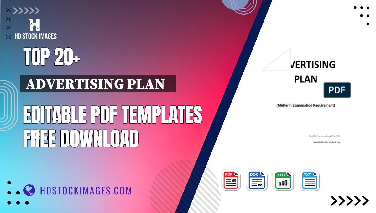 Top 20+ Advertising Plan   Editable PDF Templates Free Download