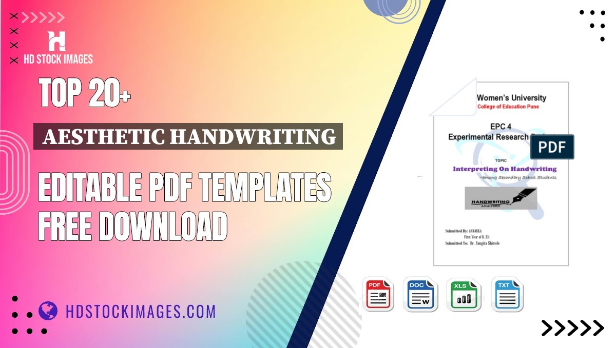 Top 20+ Aesthetic Handwriting Editable PDF Templates Free Download