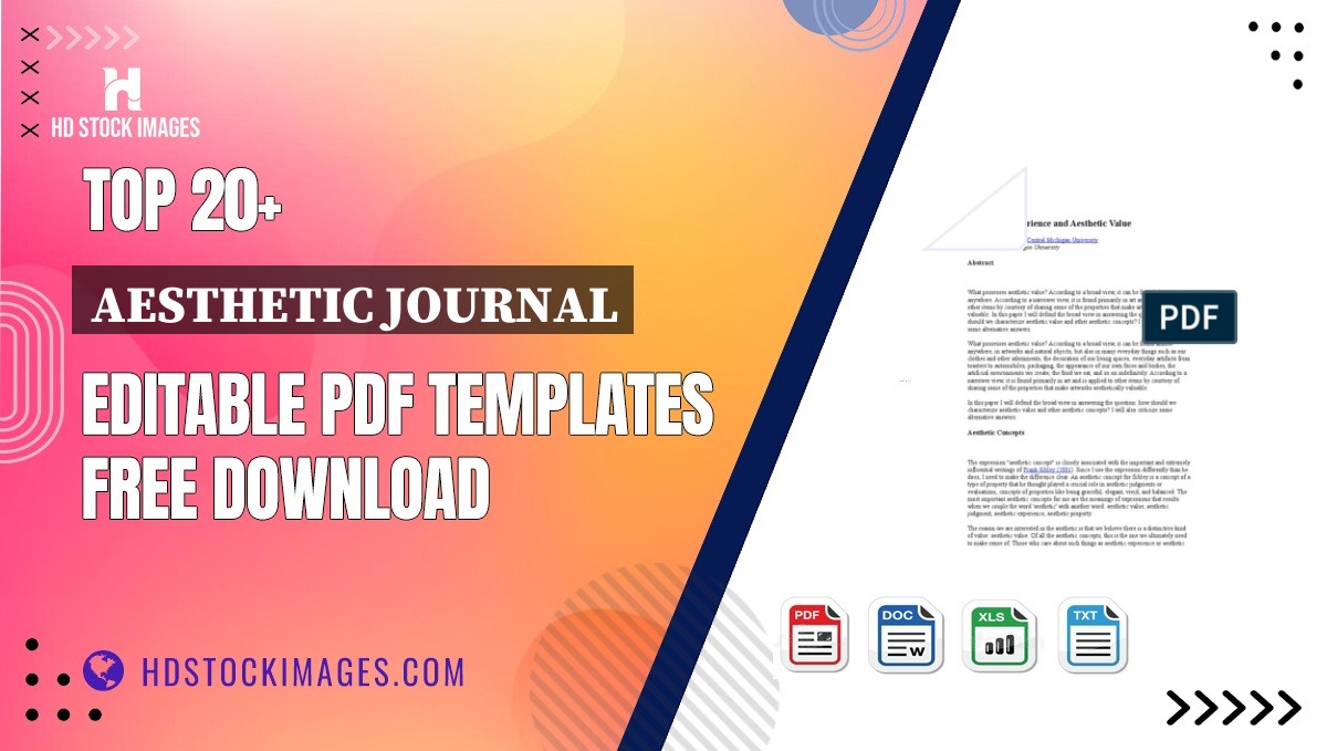 Top 20+ Aesthetic Journal Editable PDF Templates Free Download