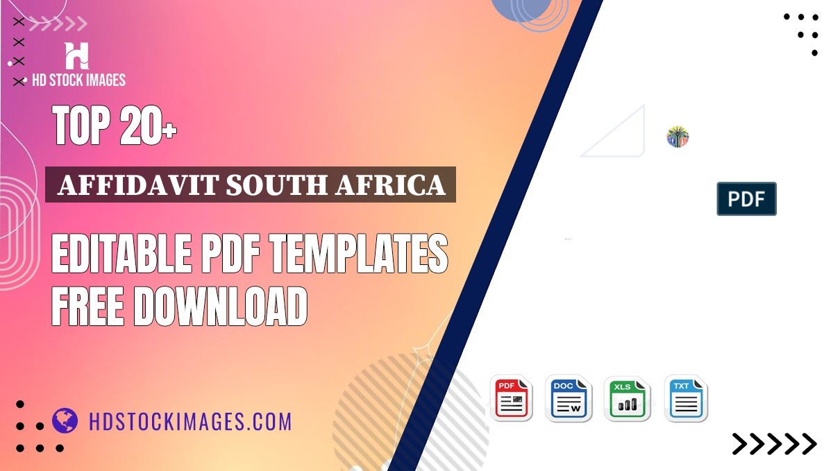 Top 20+ Affidavit South Africa Editable PDF Templates Free Download