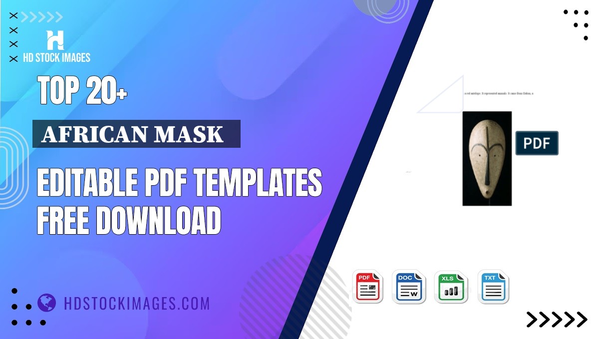 Top 20+ African Mask   Editable PDF Templates Free Download