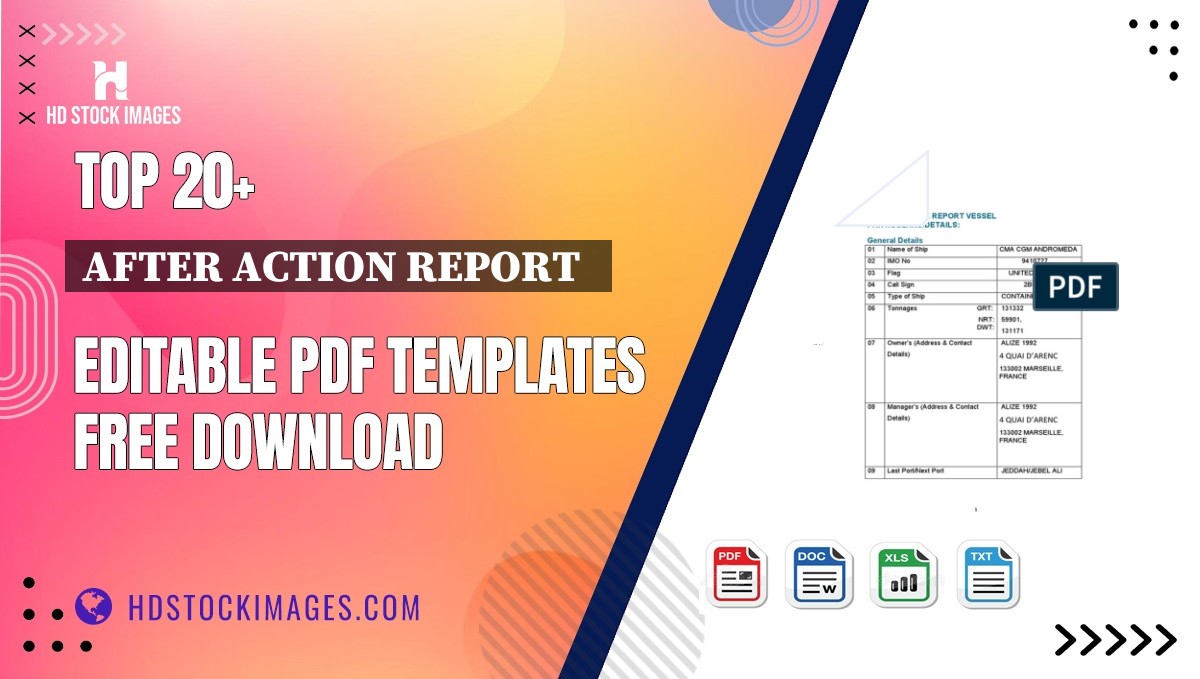 Top 20+ After Action Report   Editable PDF Templates Free Download