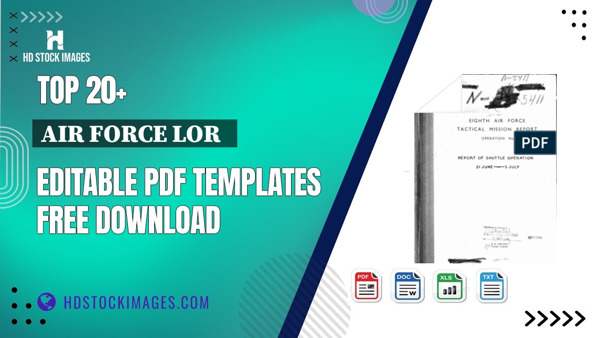 Top 20+ Air Force Lor   Editable PDF Templates Free Download