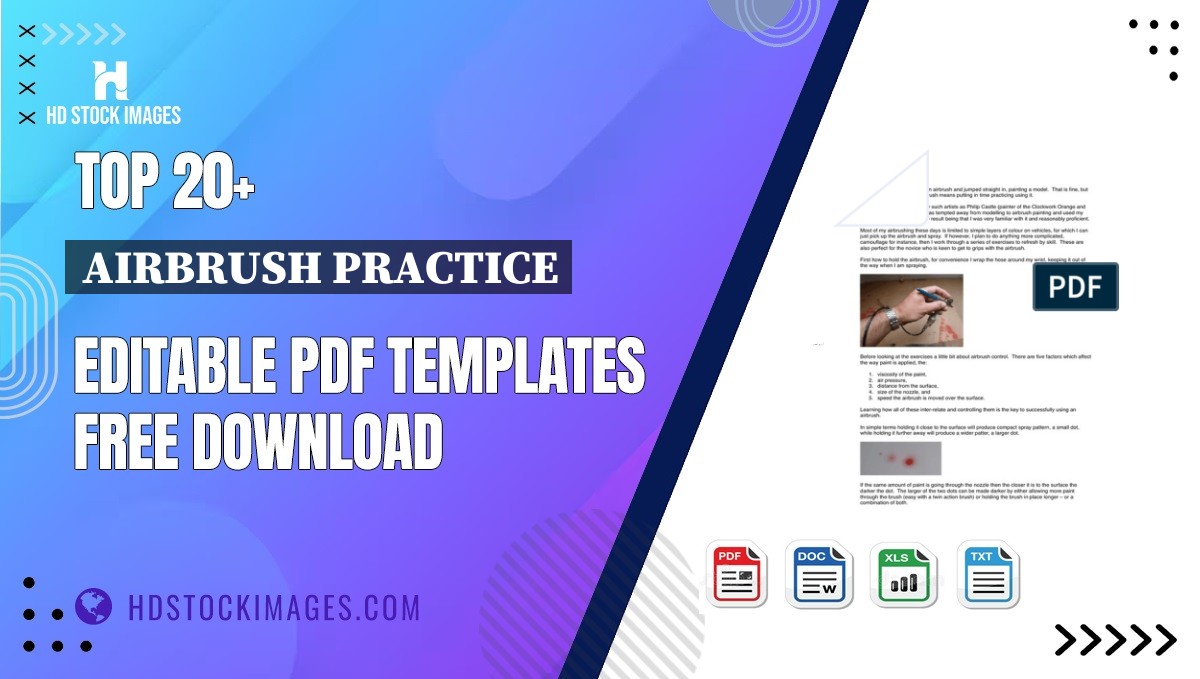 Top 20+ Airbrush Practice Editable PDF Templates Free Download