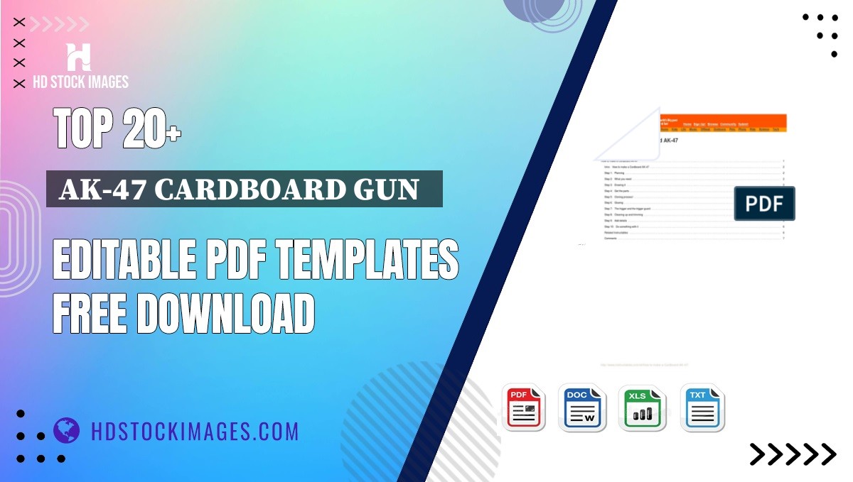 Top 20+ Ak-47 Cardboard Gun   Editable PDF Templates Free Download