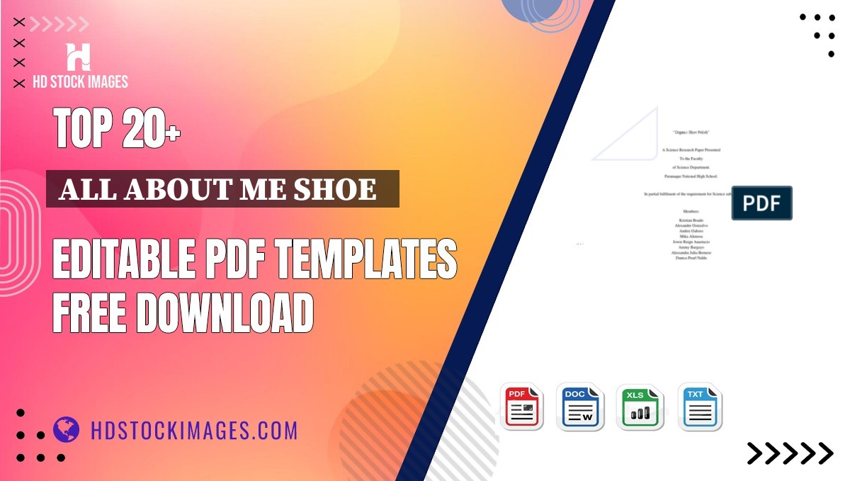 Top 20+ All About Me Shoe   Editable PDF Templates Free Download