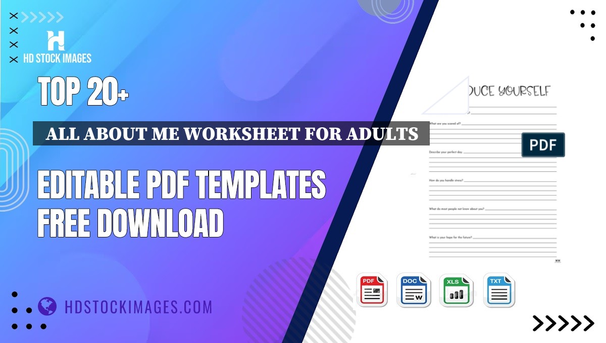 Top 20+  All About Me Worksheet For Adults  Editable PDF Templates Free Download