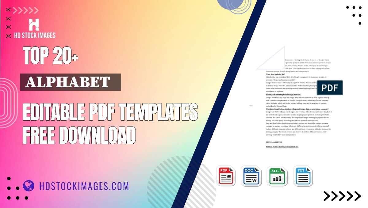 Top 20+ Alphabet   Editable PDF Templates Free Download