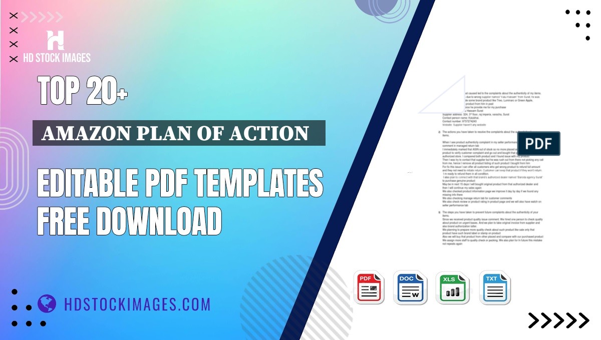 Top 20+ Amazon Plan Of Action   Editable PDF Templates Free Download