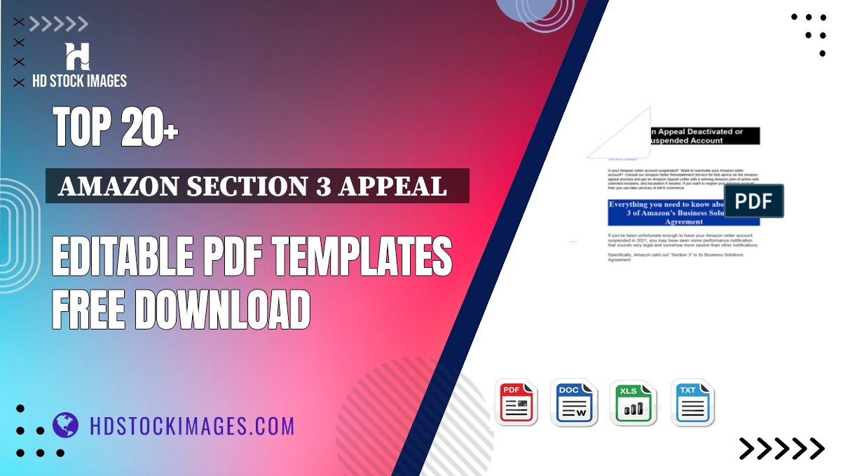 Top 20+ Amazon Section 3 Appeal   Editable PDF Templates Free Download