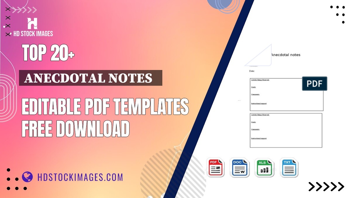 Top 20+ Anecdotal Notes   Editable PDF Templates Free Download