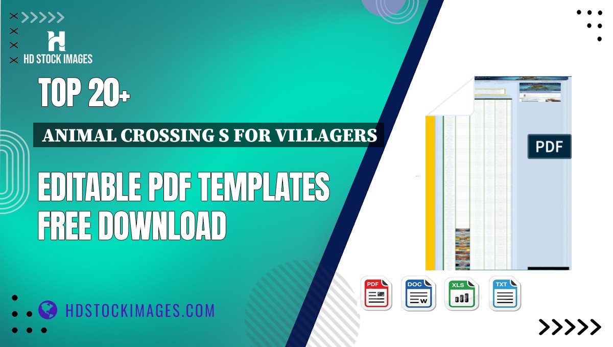 Top 20+ Animal Crossing S For Villagers Editable PDF Templates Free Download